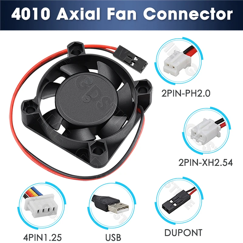 Gdstime 4010 Lüfter 24V 12V 5V USB-Lüfter 40x40x10MM Doppelkugellager-Kühllüfter 40MM Mini-Lüfter 4CM Kühler mit 3D-Drucker-Kühlungsteil – Detail 8