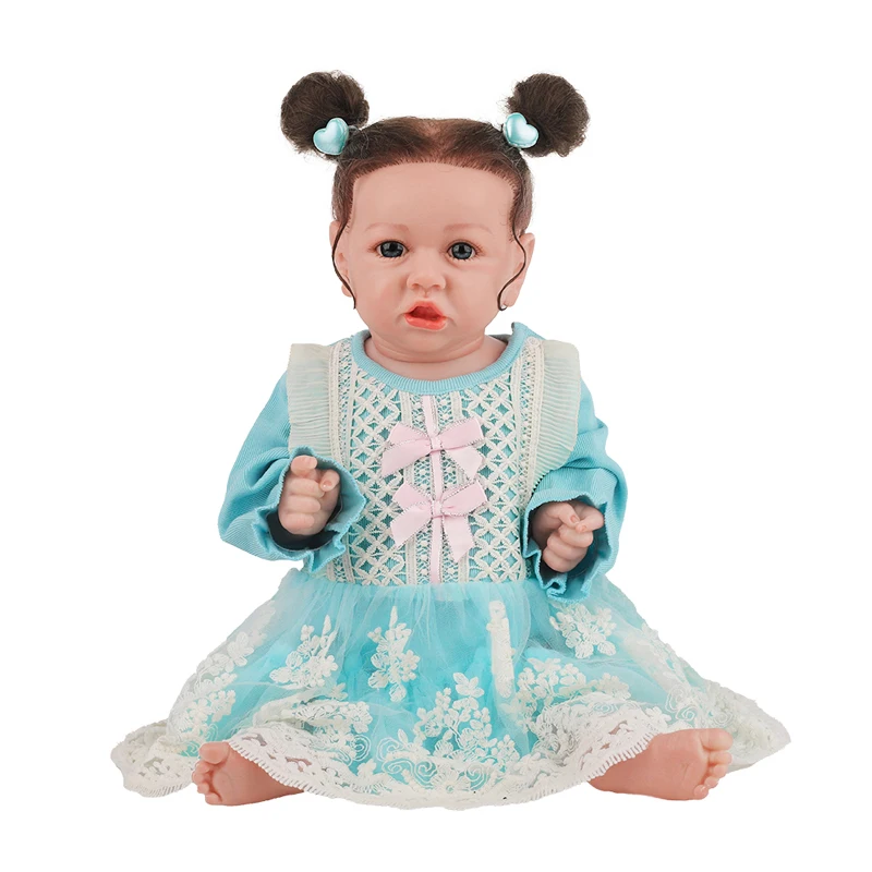 

58cm Two Size Versions Reborn Maddie Cute Girl Doll with Root Hair Toddler Popular Soft Plush Toy Body High Quality Cute Doll