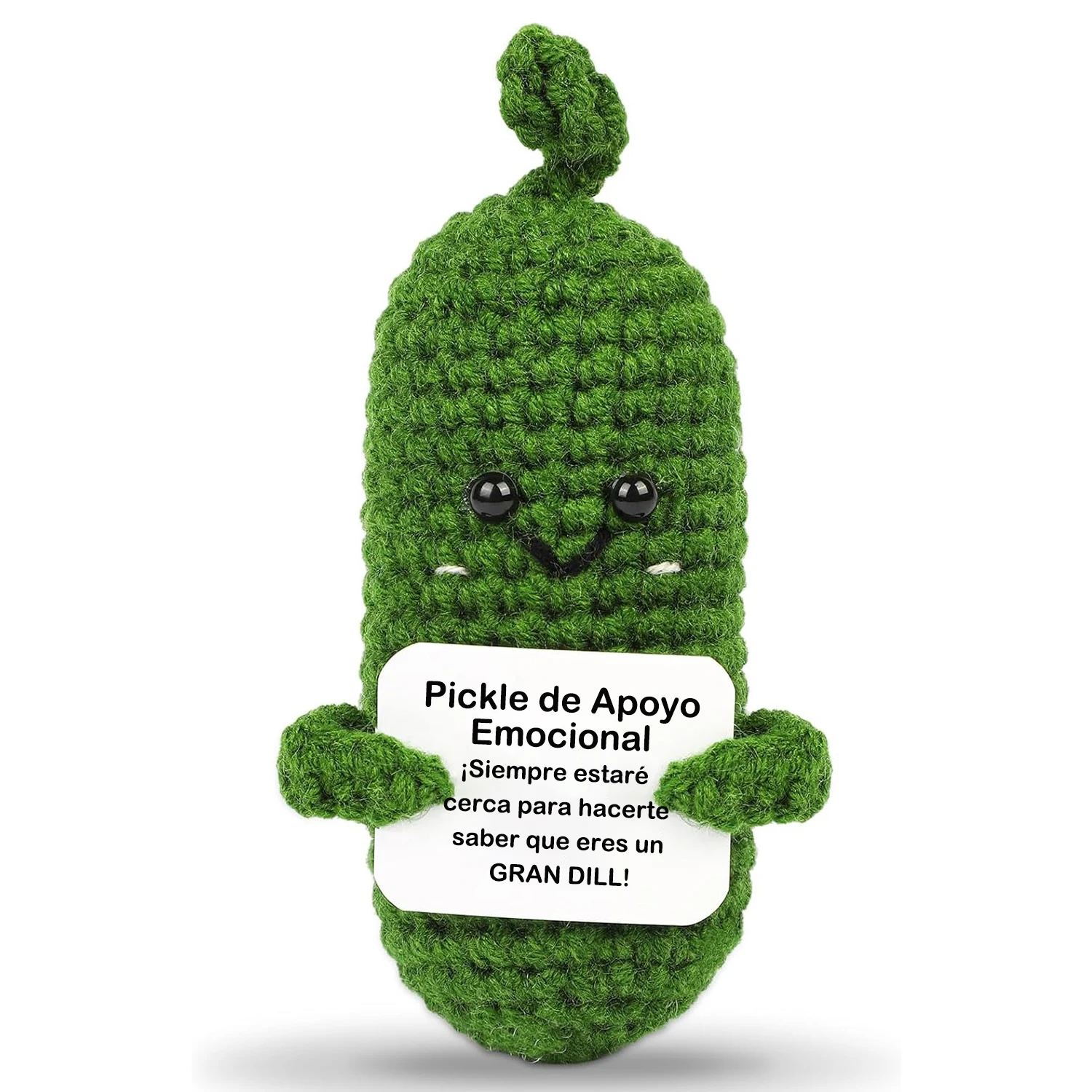 Regalos de pepino hechos a mano, animales de ganchillo de apoyo emocional, regalos de aliento inspiradores, adornos decorativos de ganchillo lindos y creativos, regalos de cumpleaños para mujeres y hombres, regalos de relleno de medias de Navidad
