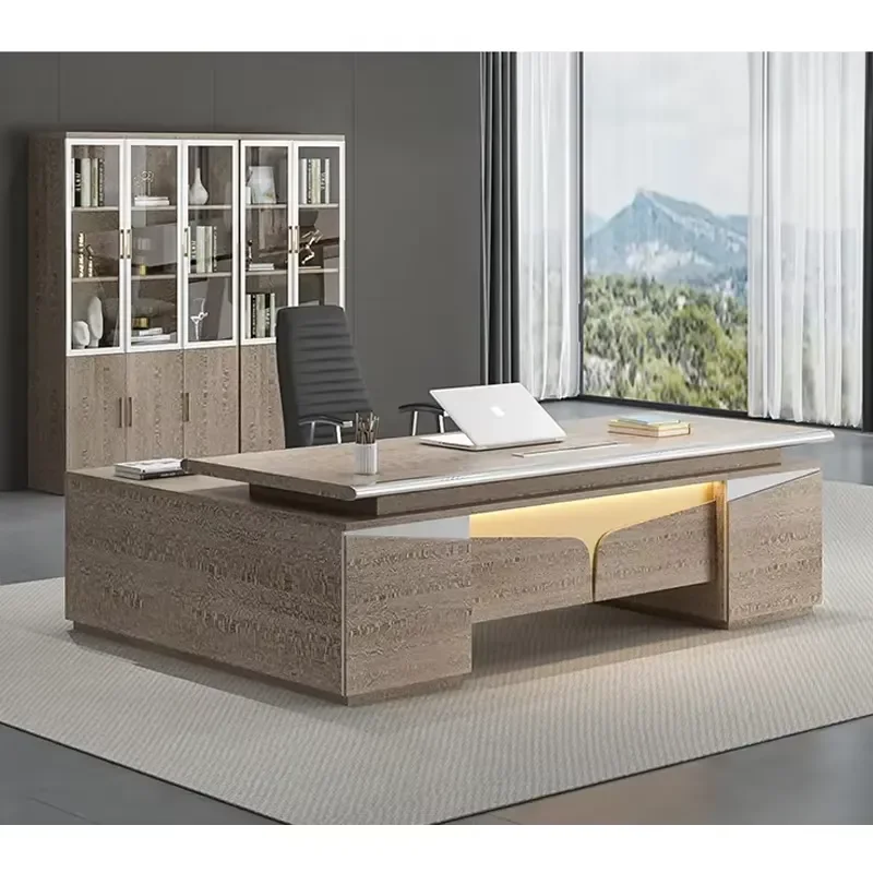 Most Popular Executive L-Shaped Corner Office Desk with Adjustable Height and Modular Design-Modern Furniture