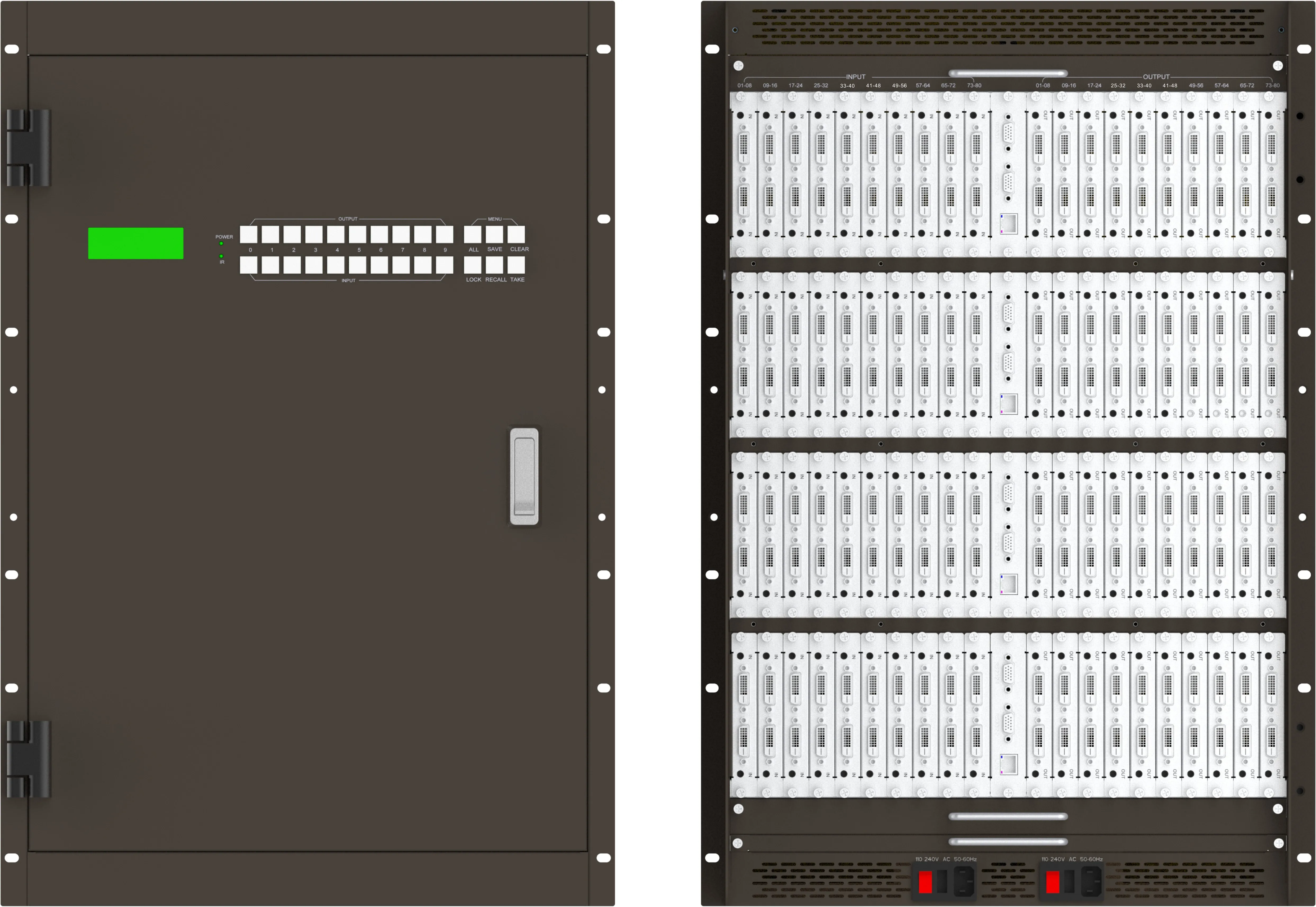 36x36 Seamless Modular Matrix HDMI /DVI/VGA/HDbaset/SDI With Video Wall Function 36x36