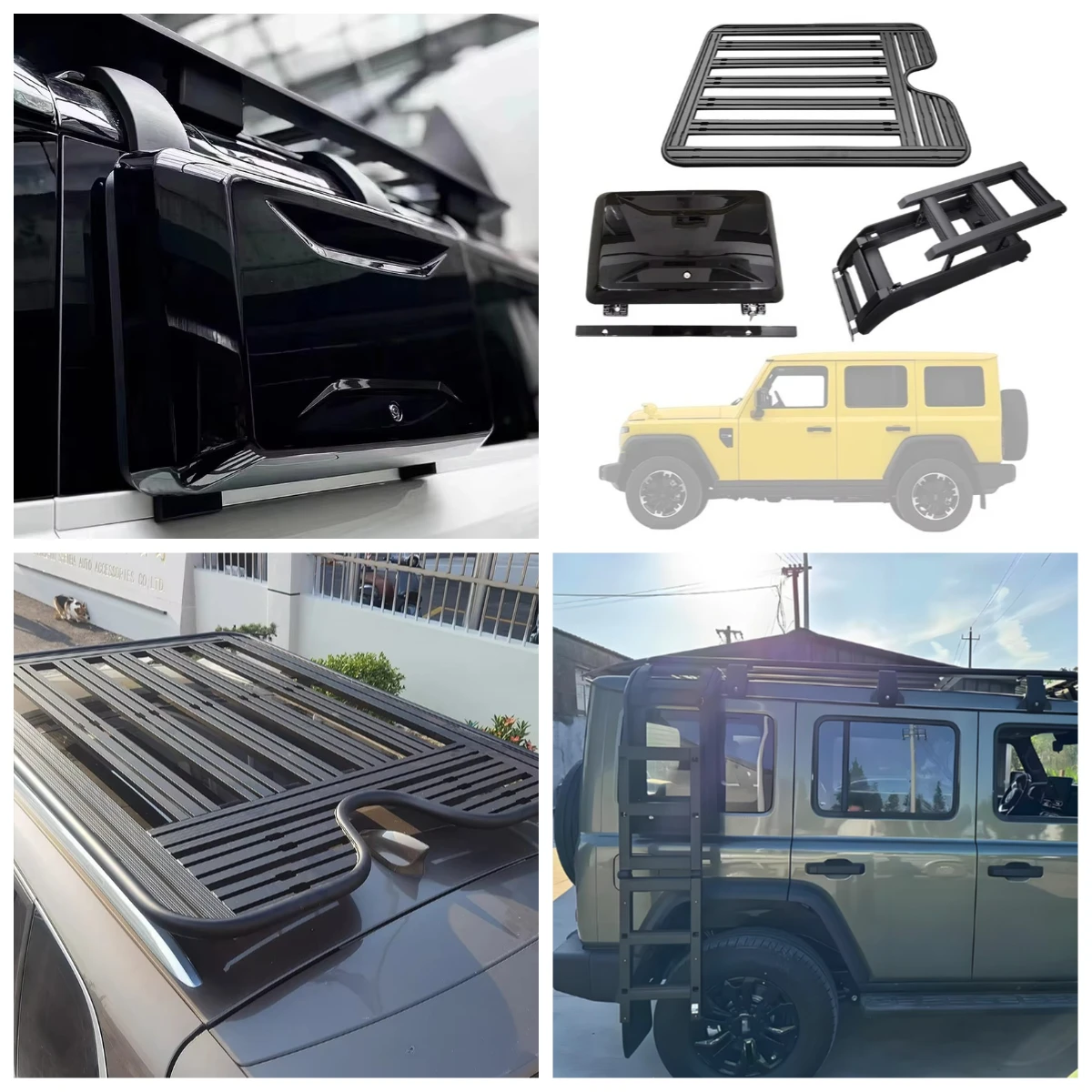 

Strong Load-Bearing Capacity Guality Aluminum Car Roof Cargo Luggage Roof Rack Side Ladder Side Box for Beijing BJ212