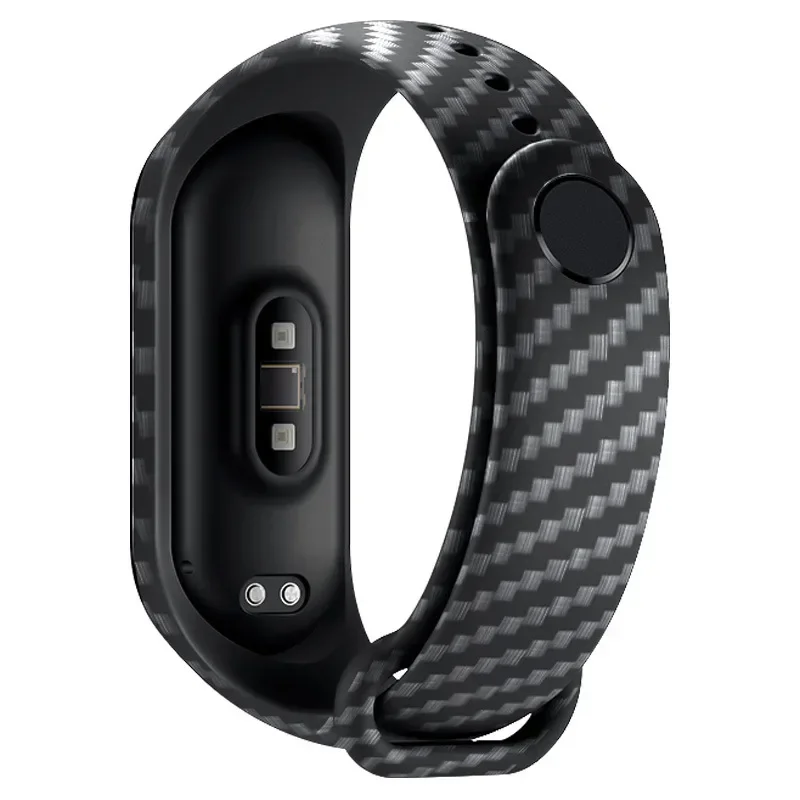 For Xiaomi Mi Band 7 Carbon fiber strap nfc Wristband smartwatch MIband 5 silicone bracelet correa Mi Band 4 5 3 6 accessories