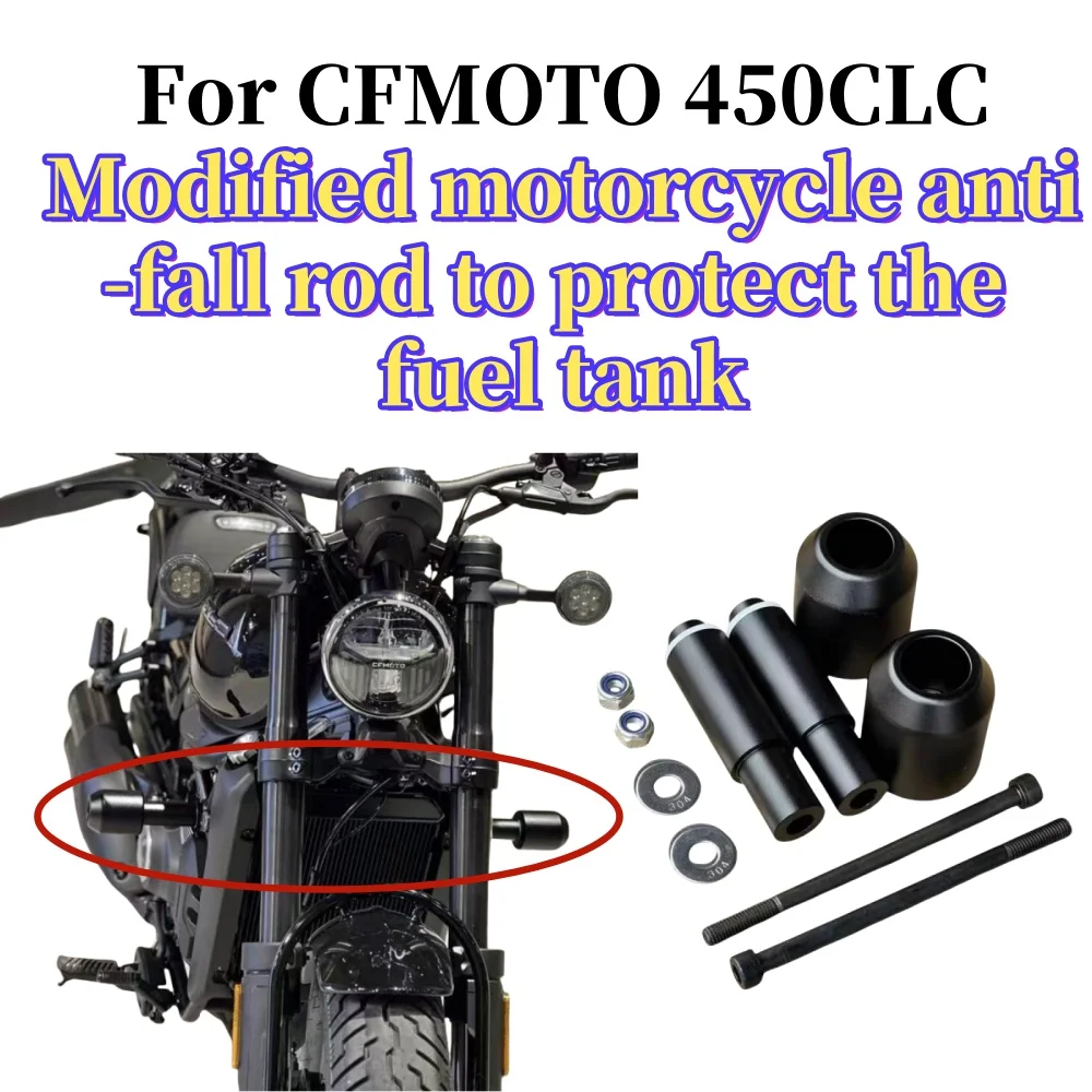 

For CFMOTO 450CLC 450CL-C Frame Sliders Engine Crash Guard Falling Protection Bobber CLC450 450 CLC CL-C Fairing Anti-Crash Pad