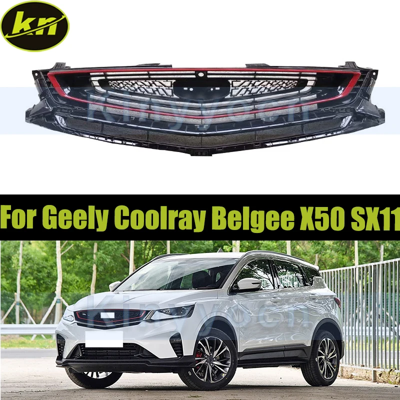 

Car Front Bumper Grill Mask Radiator Grille For Geely Coolray Belgee X50 SX11 Car Front Bumper Mesh Grille