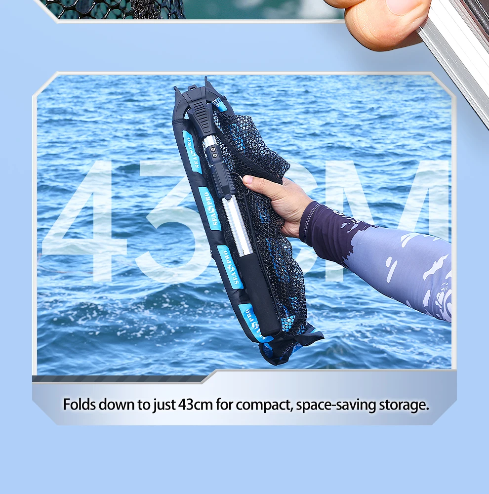 WEIHE 1 Stück Tragbares Faltbares Dreiecknetz 14 # Ausziehbarer Schwimmender Fischskimmer Langlebiges Angelzubehör für Einfachen Fang und Erhaltung – Detail 10