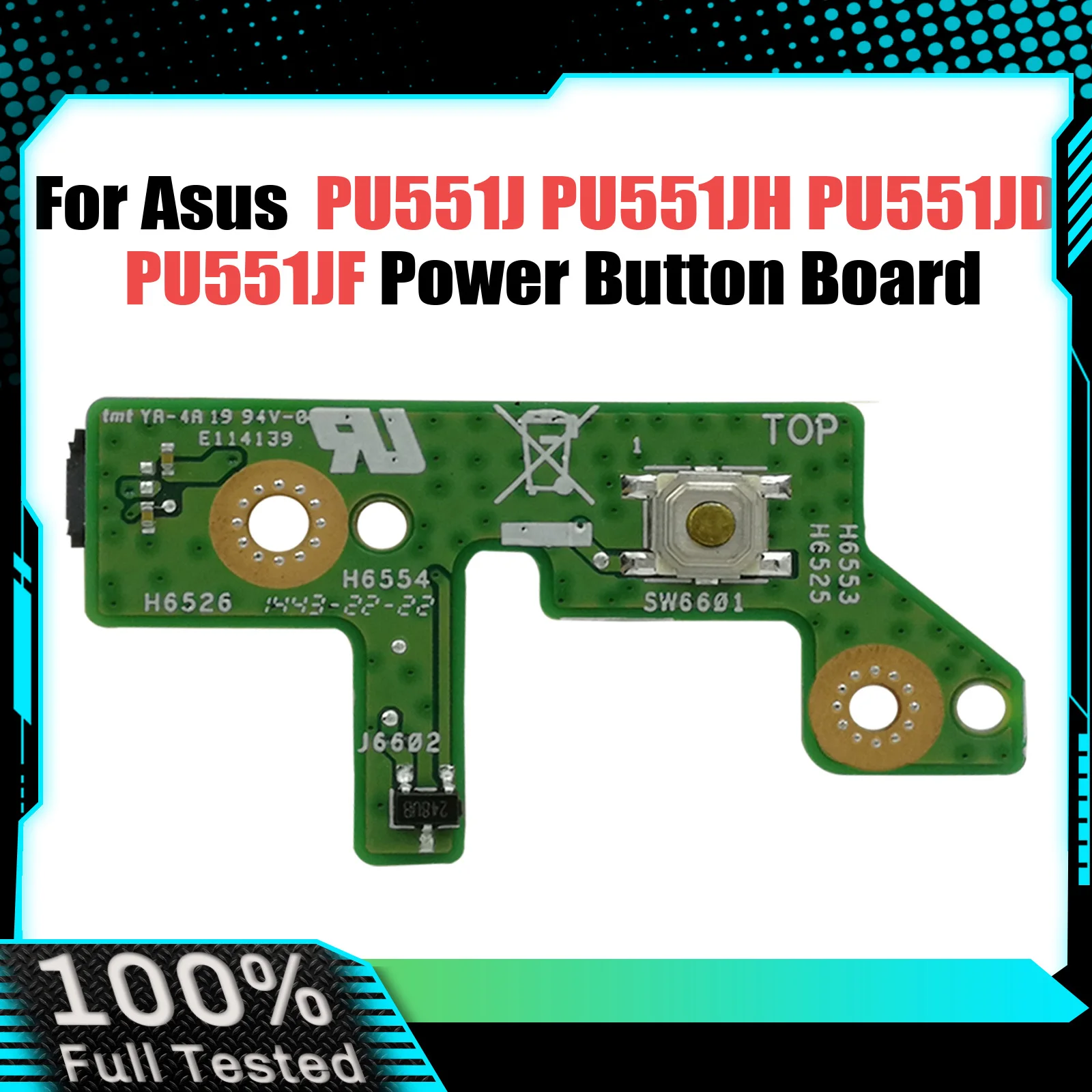 For Asus PU551J PU551JH PU551JD PU551JF Pro551JA Laptop Power Switch Button Board 100% Tested Fast Ship