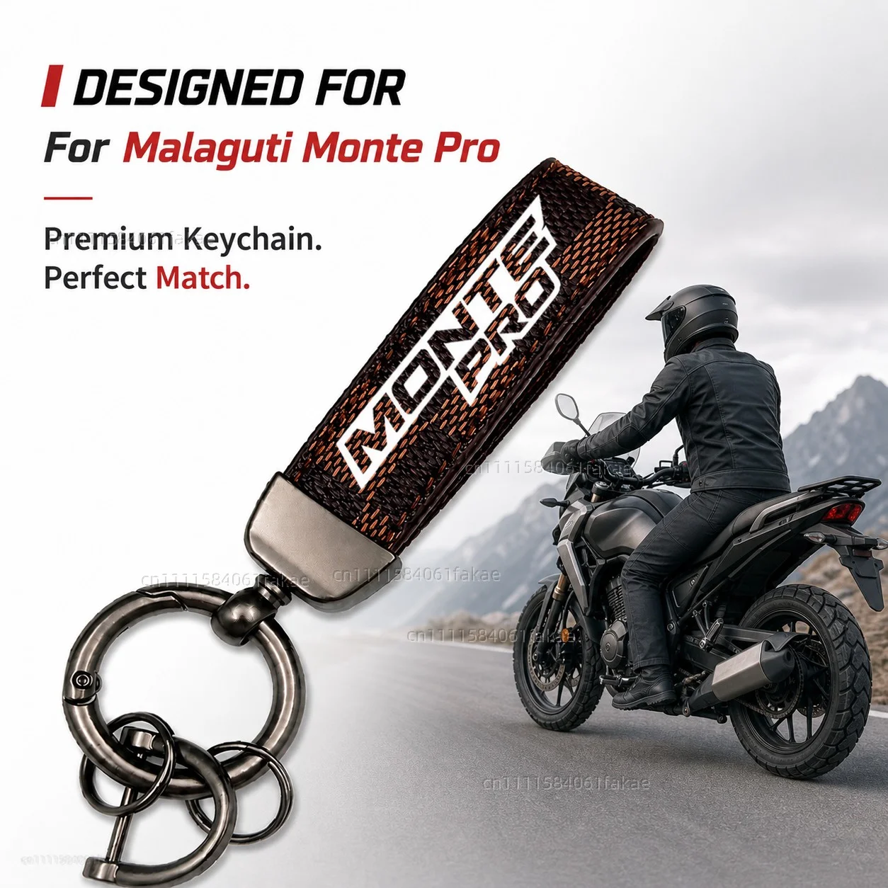 For Malaguti Monte Pro 2021-2024 Motorcycle Keychain Leather Key Ring Custom Logo Gift for Rider Men Women Accessories