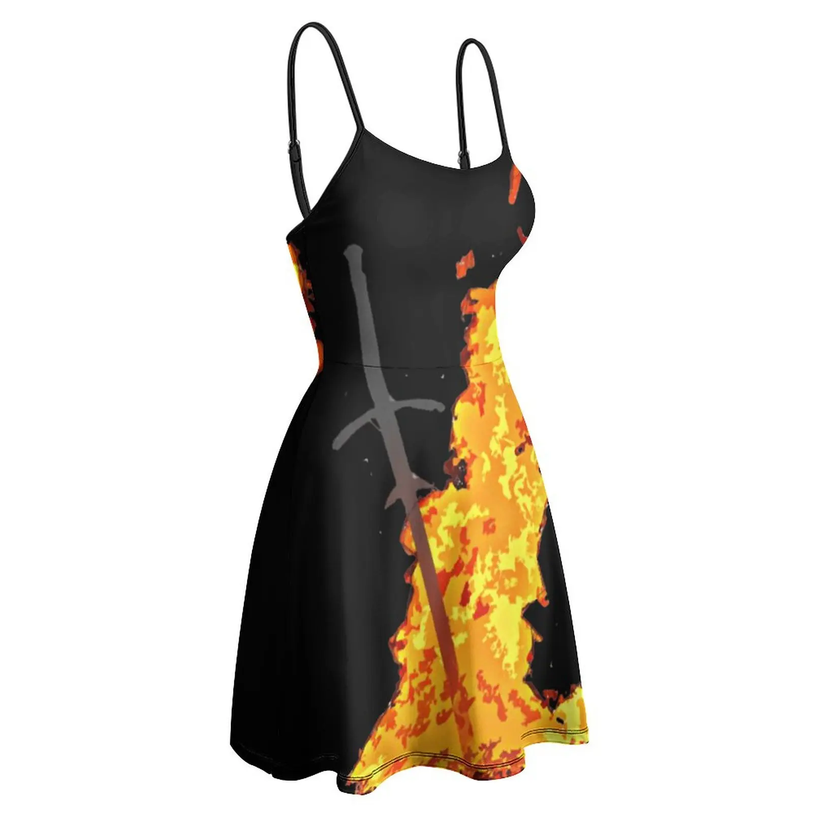 Bonfire Lit For Sale Top Quality Sexy  Woman's Gown Women's Sling Dress Geeky  Parties Strappy Dress