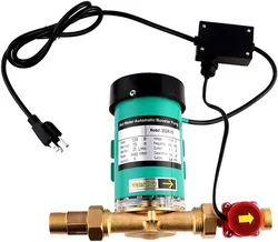 Water Pressure Booster Pump Automatic Shower Booster Pump Water Circulator Circulation Pump 1 Inch Outlet 120W with Water