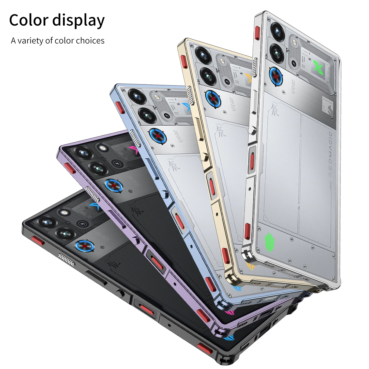 

For nubia Red Magic 8 9 10 Air Pro Metal Frame Cooling Case Camera Lens Cover bare machine Ultra-Thin Heat Dissipation Shell