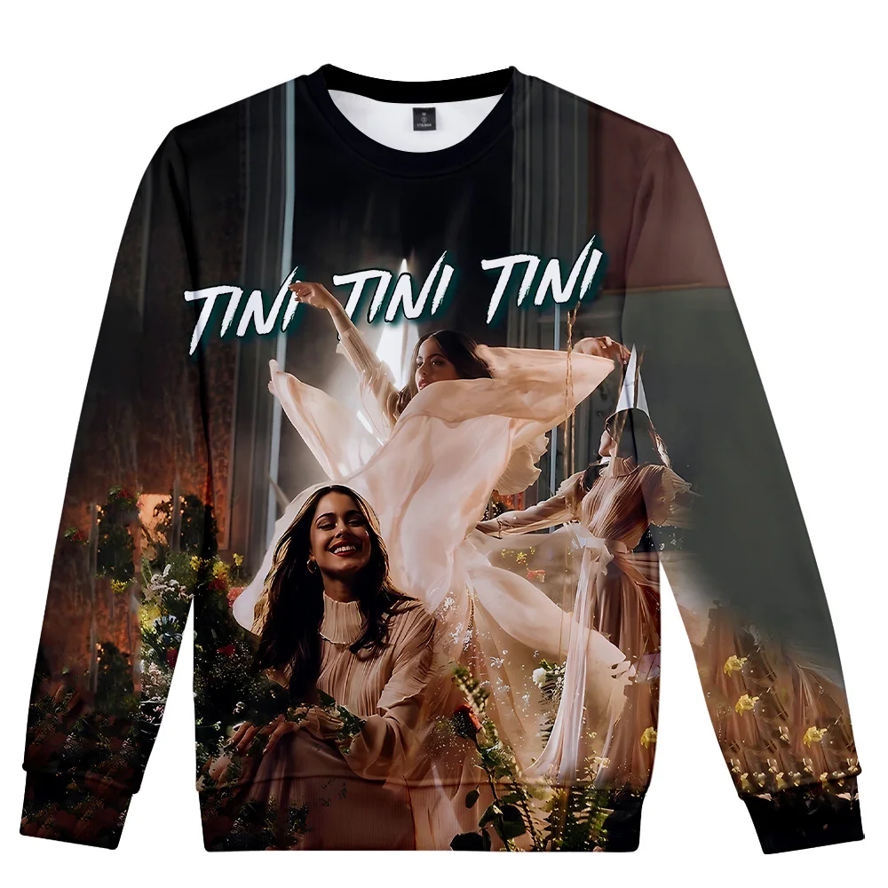 남녀공용 Tini Stoessel Merch 2023 Tini Tour 긴 소매 스트리트웨어, 캐주얼 스타일, 3D 의류 맨투맨