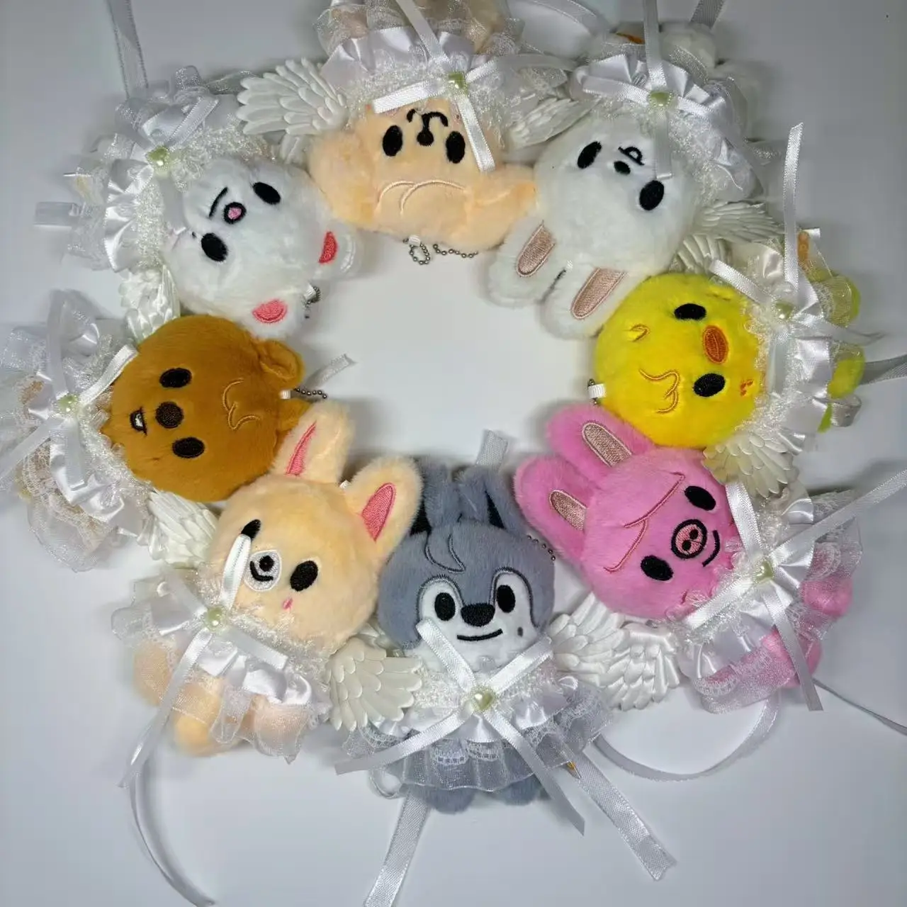 SKZOO الضالة الاطفال المفاتيح SKZ الملاك والشيطان الكلاسيكية أبيض وأسود اللون مهرجان جو قلادة الأطفال الكبار هدية قلادة #4