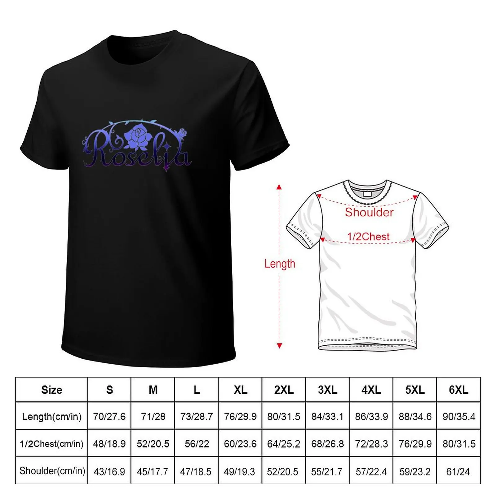 Roselia Bang DreamJapanese Anime Manga Band Multimedia Mobile Game Music Rock Pop T-Shirt