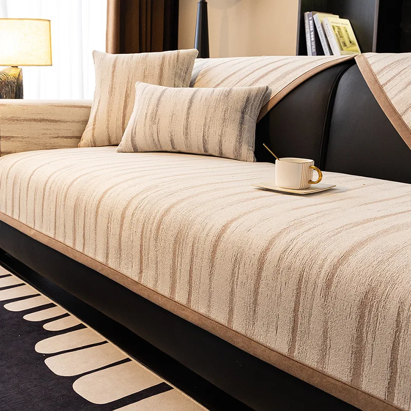 

Four Season Universal Sofa Cushion Simple Light Luxurious High-end Soft Anti Slip Sitting Cushion 2025 New Sofa Cover Cloth