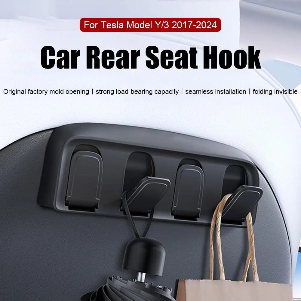 Car Seat Back Hide Hook Interior Accesorios Para Auto Storage And Arrangement Headrest Bracket For Tesla Model Y/3