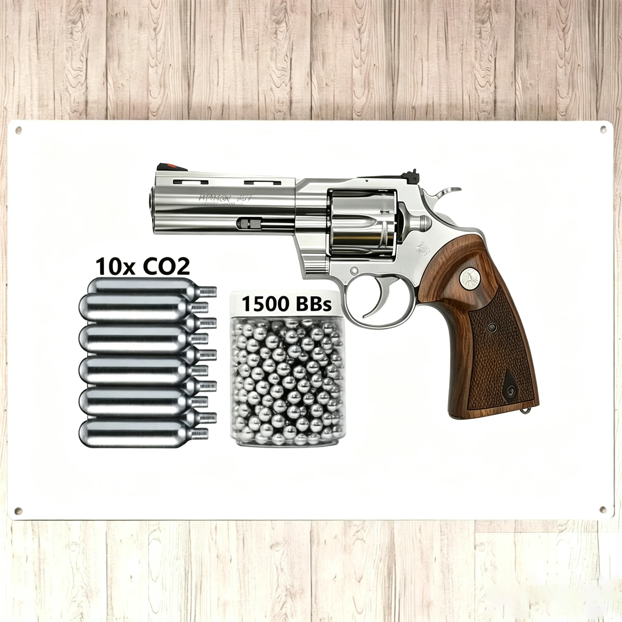 Colt Python - Pistola de Aire Comprimido BB de CO2 con Sistema Blowback Automático, Calibre .357 Magnum, Tipo Revólver - 310 FPS, Adorno para el Hogar