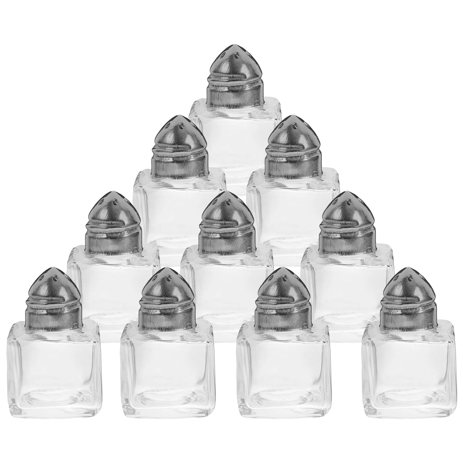 

10 Pcs Mini Spice Jar Salt Shaker Pepper Bottle Container Coffee Grinder Spices Seasoning Glass Storage Travel