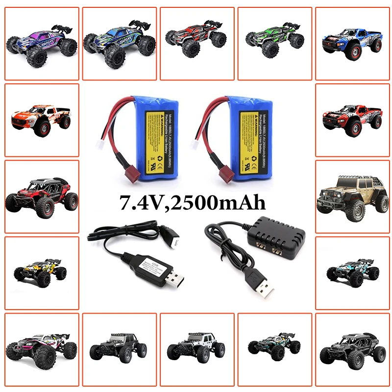 

7,4 В 2500 мАч 18650 Lipo аккумулятор для SCY 16101 16102 16103 16104 16104 RC Автозапчасти 2s 7,4 В аккумулятор для JJRC Q130 SCY16101 16102