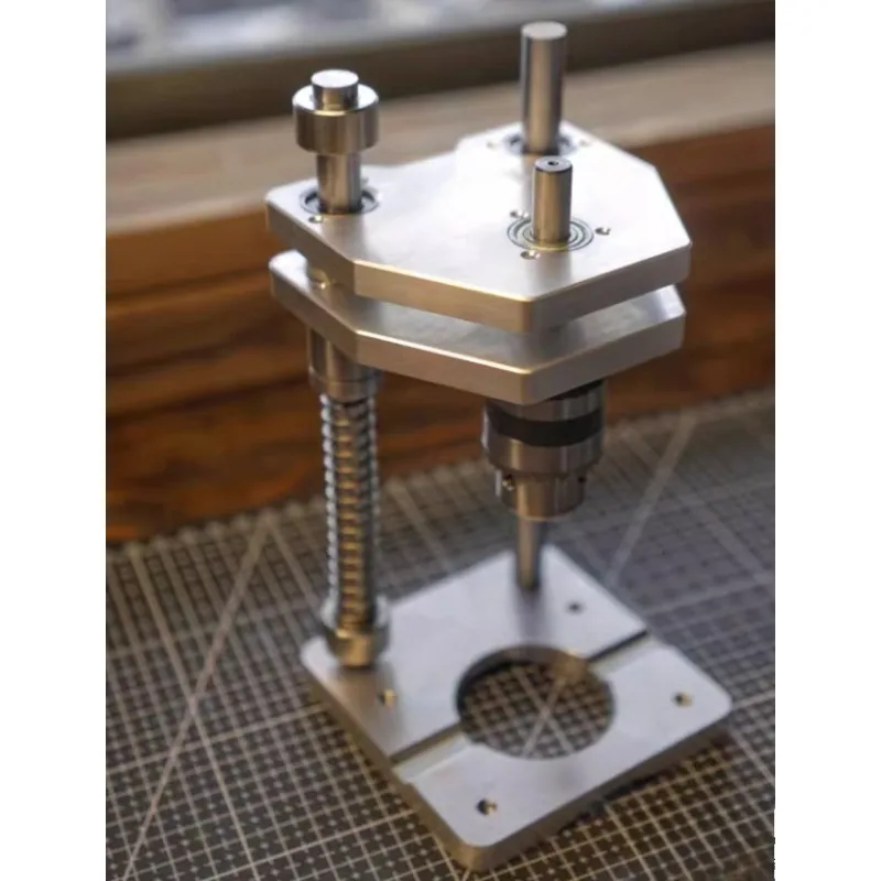 

Woodworking Drilling Stand - Aluminum Profile Vertical Positioning Tool, Mini Desktop Drill Stand for Cordless Drills & DIY