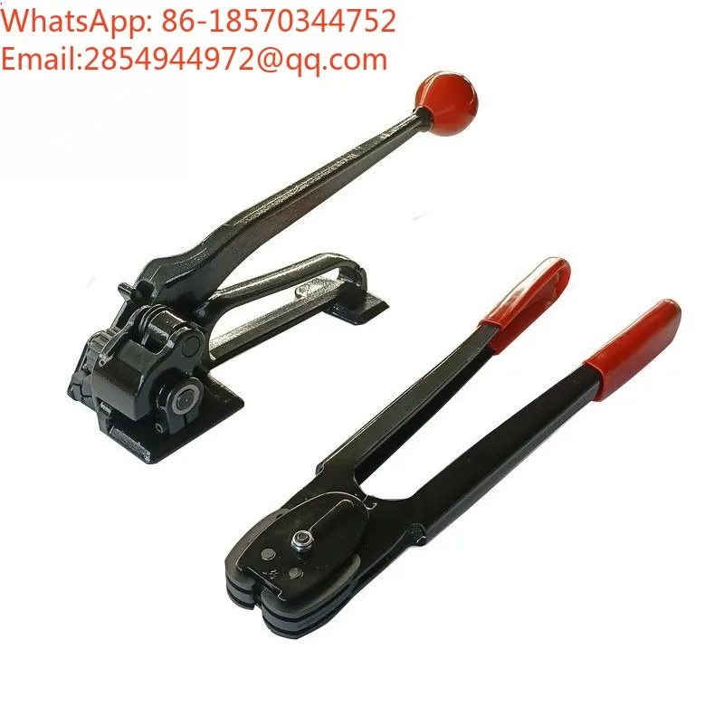 Integrated Manual Steel Strap Tightening Machine 13mm 16mm 19mm Metal Band Strapping Tool for Packaging
