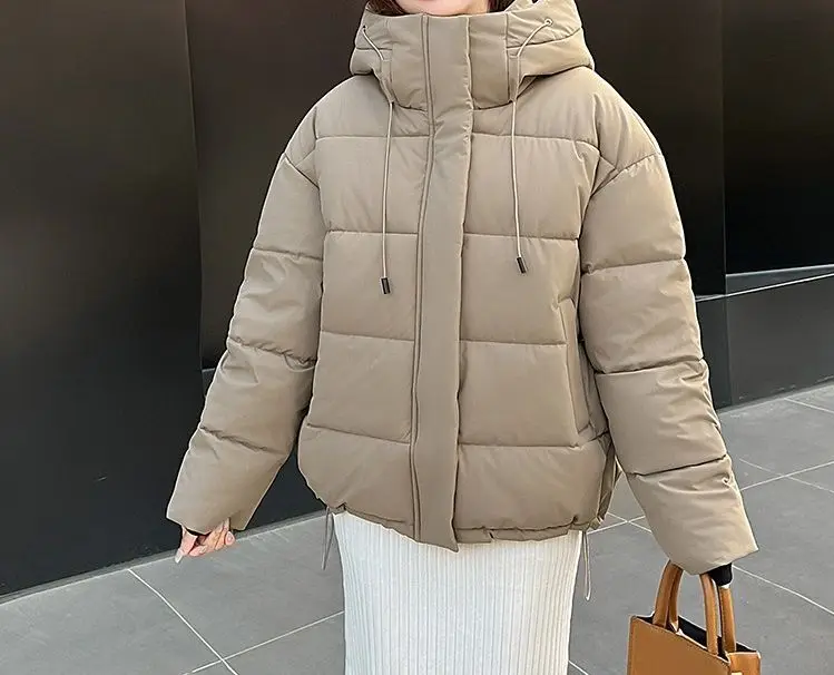 2025 Winter New Style Hooded Coat for Men - Loose Fit Cotton Jacket and Coat