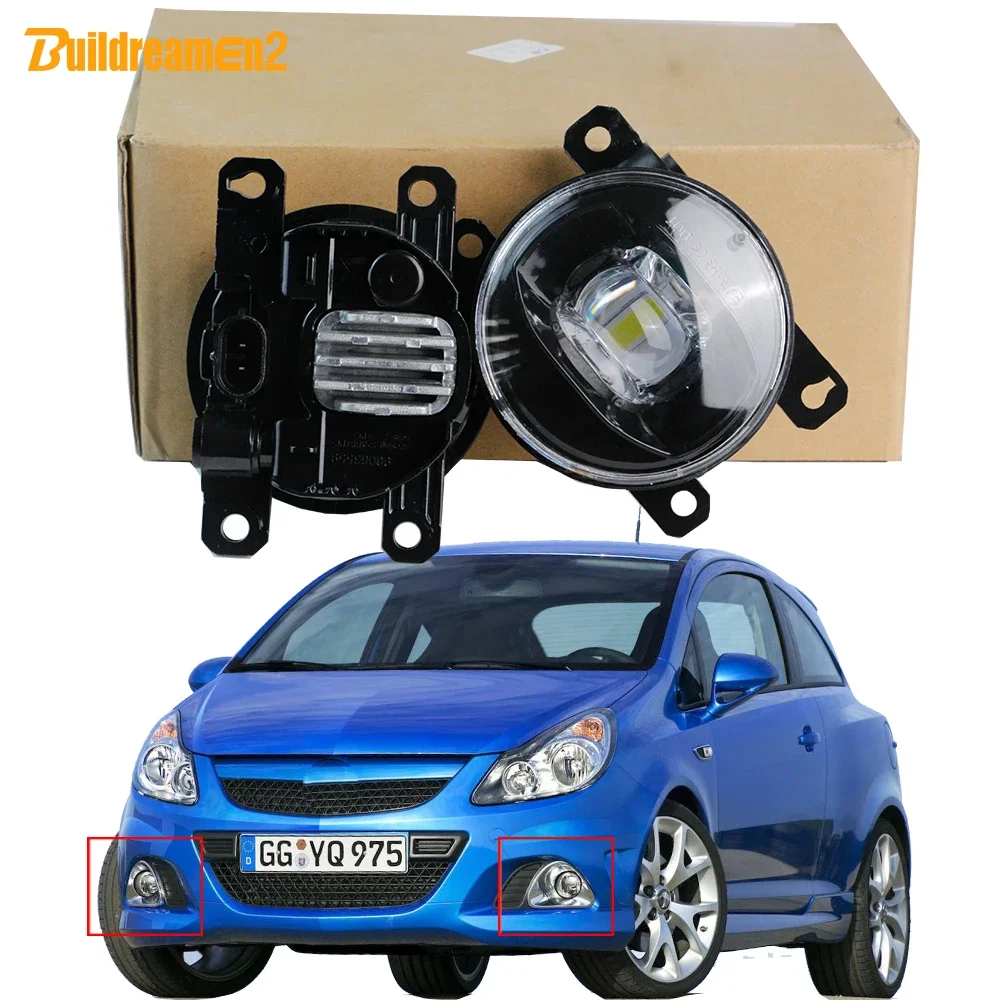 2 X 30W H11 Adjustable Car LED Fog Light Assembly 12V For Vauxhall Opel Corsa D OPC VXR 2007 2008 2009 2010 2011 2012 2013 2014