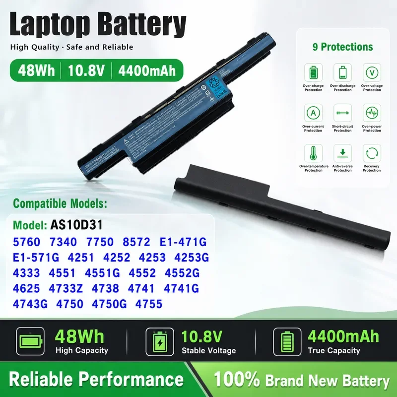Applicable For Acer 4741 4750 5750 4743 4752g 4738g MS2316 notebook battery
