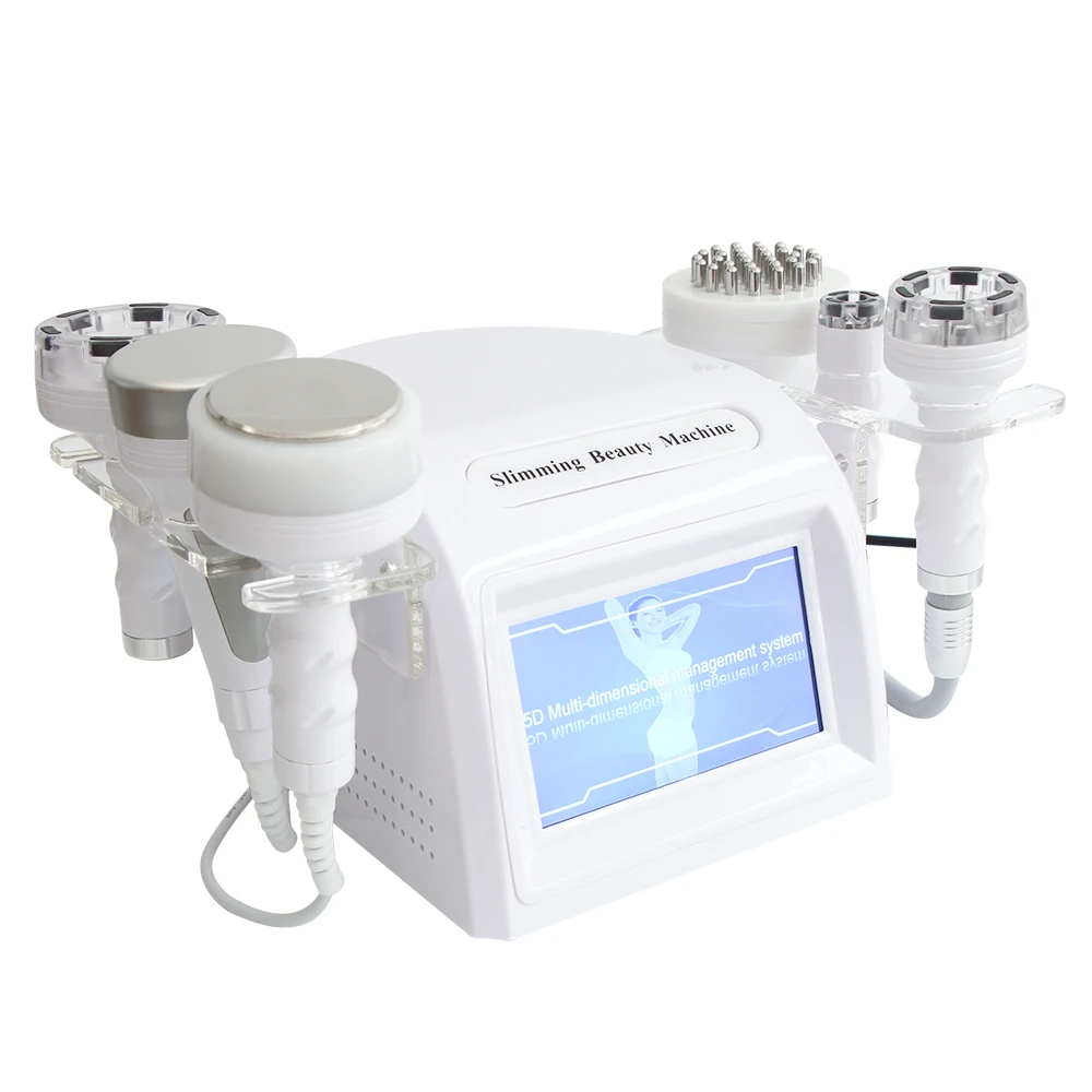 6 in 1 80K Cavitation Radio Frequency Device Face Body Tighten Slimming Weight Loss Anti-wrinkle Anti-cellulite Beauty Machine