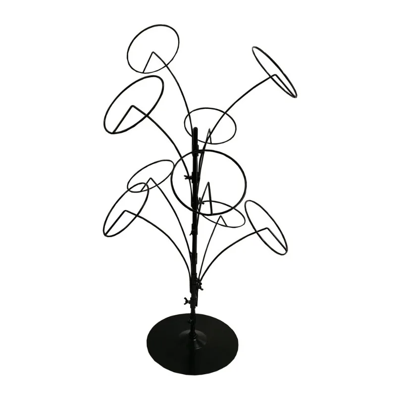 

Metal wrought iron countertop hat storage rack 9 hats display rack round hat bucket hat cap desktop display