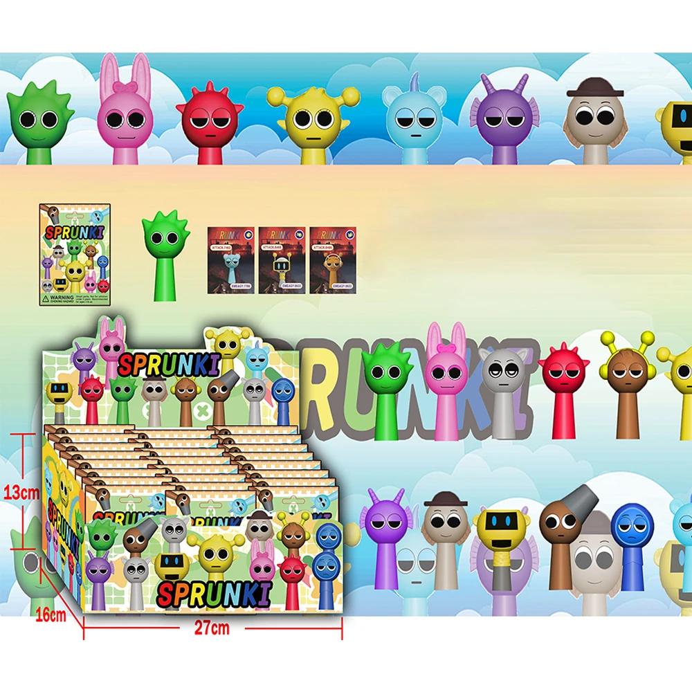 

Latest Popular Sprunki Plush Rhythm Box Blind Bag Creative Cartoon Figurine Figurine Figurine Blind Box Gift