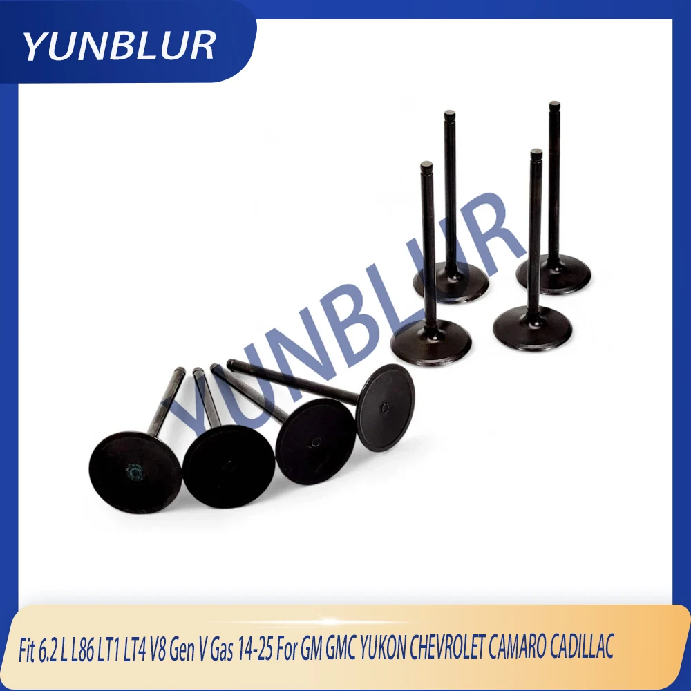 8x Intake & 8x Exhaust Valve Kit Fit 6.2 L L86 LT1 LT4 V8 Gen V Gas 14-25 For GM GMC YUKON CHEVROLET CAMARO CADILLAC Engine Part
