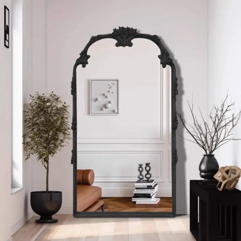 تصميم مرايا ماكياج كامل الجسم الشمال زينة غرفة المعيشة مرآة حائط الشقق العتيقة Miroir Sur Pied أثاث المنزل #3