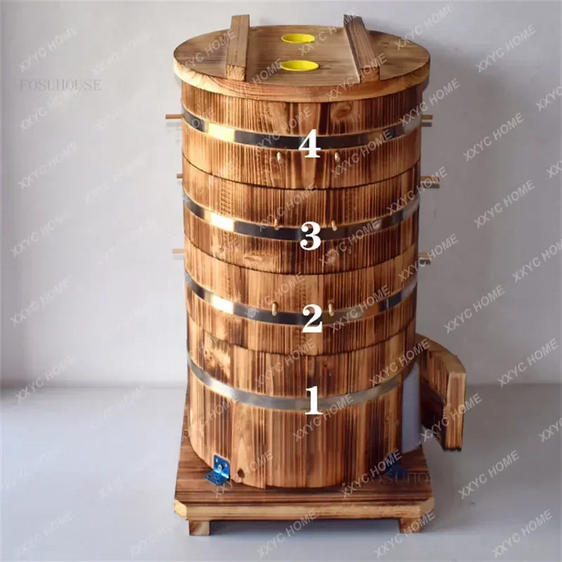 Wooden Bee Hive House Thickened Chinese Fir Barrel Beehive Beekeeping Tool Drum Bee Box Beekeeping Equipment Beekeeping Supplies