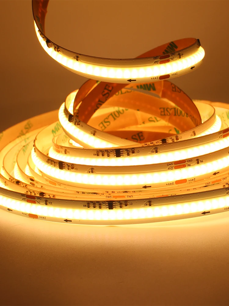24V 5M 10M 15M COB Running Water Flowing LED Strip Lights Warm Cold White 360leds/m WS2811 Pixel Flexible Ribbon Room Decor