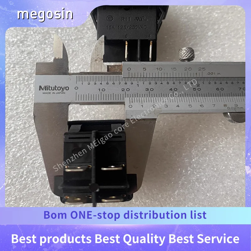 1PCS/LOT  R11-8Q Steam engine vacuum cleaner Button self-locking switch with light 16 (12) A 250VAC