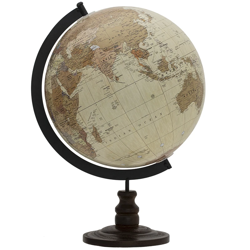 World Globo Mapa vintage european globe ornament Earth Wooden Globe Office Desk Decor