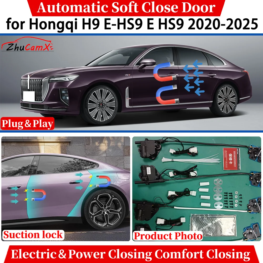 

ZhuCamX for Hongqi H9 E-HS9 E HS9 2020-2025 Automatic Soft Close Door Electric Power Comfort Closing Suction lock Quiet System