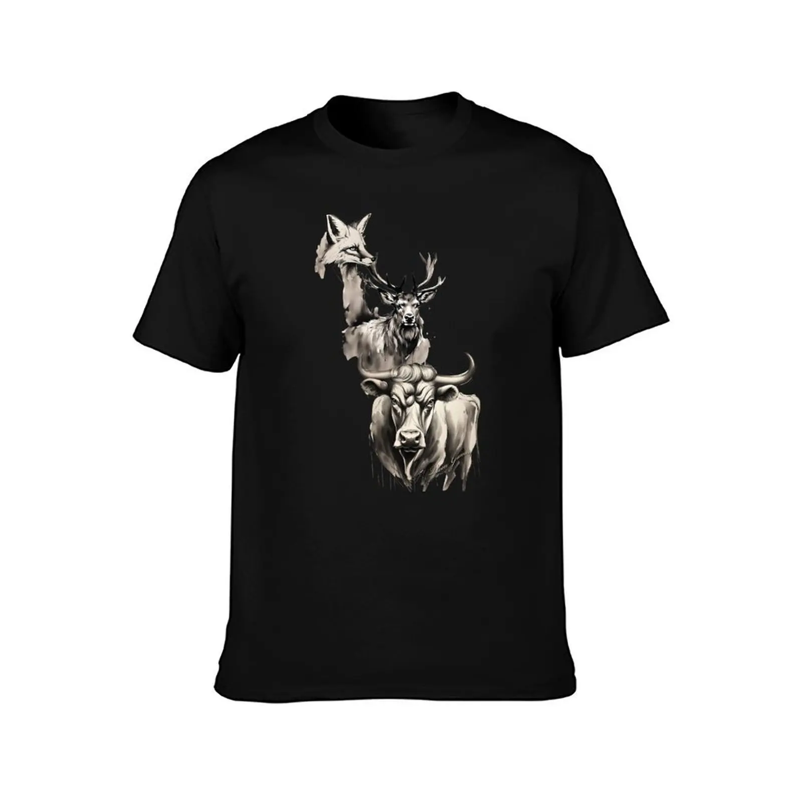 Stag Vixen and Bull Ink T-Shirt Work Duty Casual T-Shirt