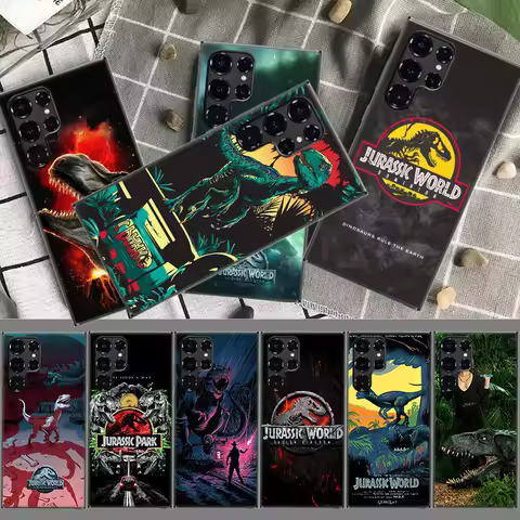 World Jurassic Park Coque For Samsung S23 S22 Ultra S24 FE S25 Edge Phone Galaxy S21 S20 FE S10 Plus Case Luxury Cover Silicone