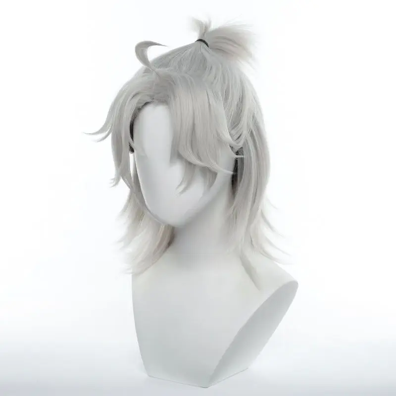 Peluca de cosplay de colaboración The Qufth Persona Prisoner B Duck Rice, la segunda ola de pato amarillo, estilo medio cola de caballo