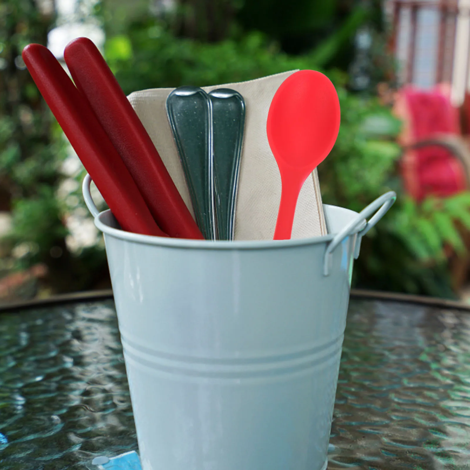 

3Pcs Silicone Soup Spoon Premium Kitchen Utensils Lightweight Cooking Tools Non-Stick Mixing Spoon Essential Kitchen