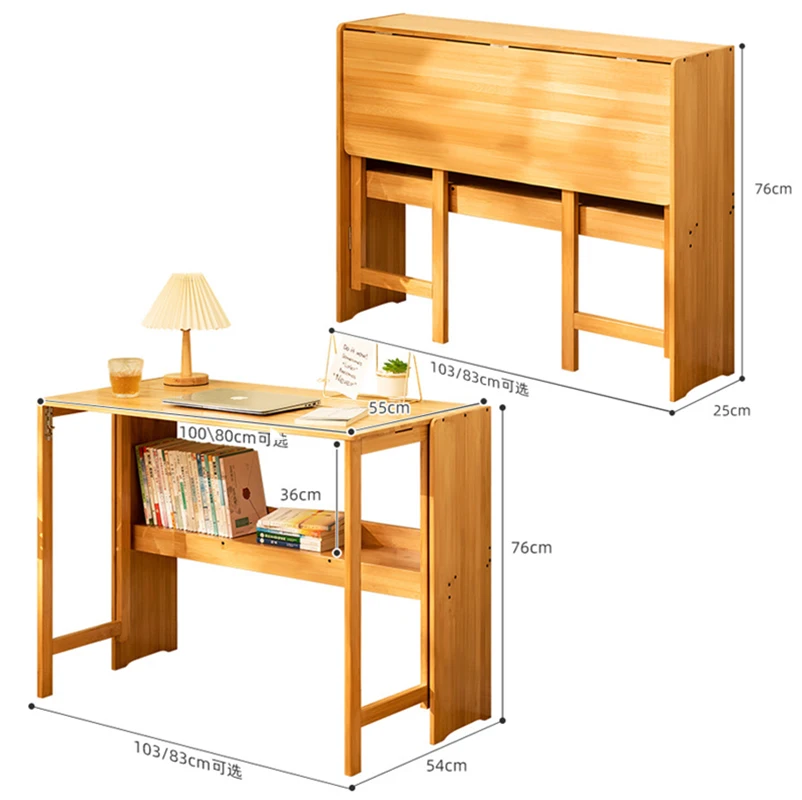 Folding Desk Computer Table Office Desk Student Home Small Desktop Solid Wood Bedroom Bedside Writing Workstation