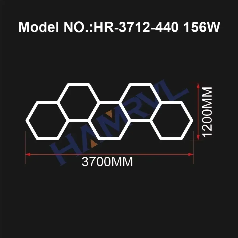 Hexagon LED-verlichting voor Garage Barbecue Winkel Kapperszaak Gym Bar Auto Detaillering Showroom 4S Workshop Plafondlamp Honingraat Buis