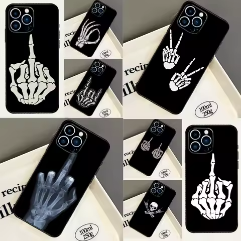 Skeleton Middle Finger Cover For Samsung Galaxy S24 S25 Ultra S22 S23 Plus S20 S21 FE S9 S10 S24 FE Phone Case
