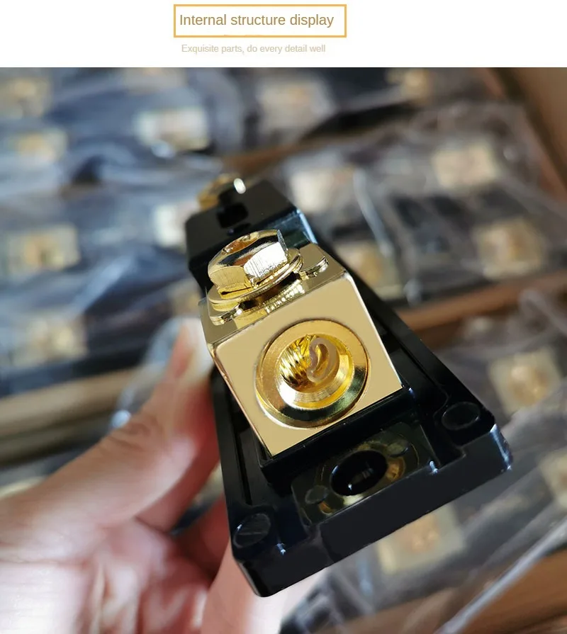 For 0 2 4 AWG Cables ANL Fuse Holder with Electrical Protected Insulating Cover for car Audio Amplifier High Current Application