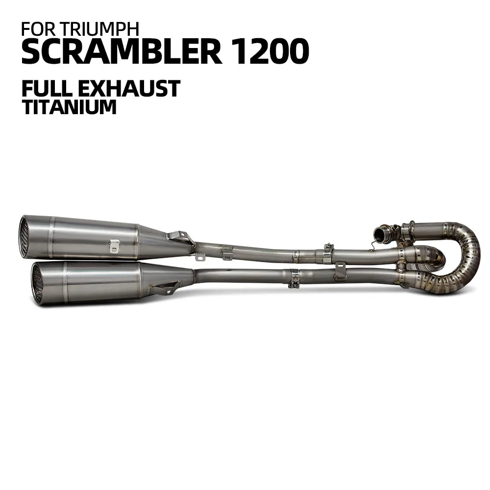 

Полностью титановая система выхлопной системы мотоцикла, модификация для Triumph Scrambler 1200 XE XC Scrambler 1200 Escape, комплект глушителя передней трубы