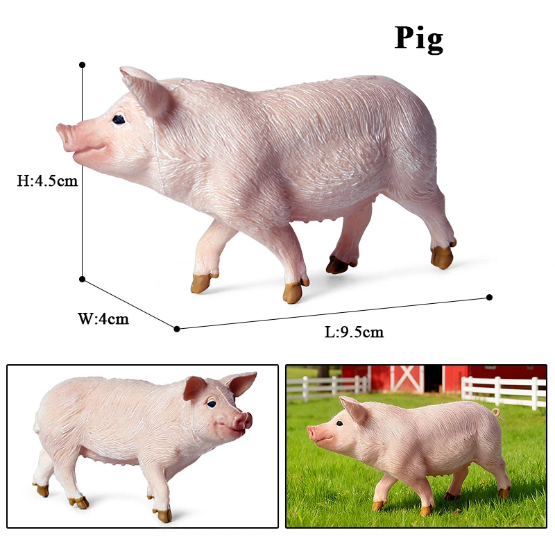 Oenux Geflügel Nutztiere Modell Simulation Schwein Schweine Sau Stachelschwein Wildschwein Actionfiguren Figur Schönes pädagogisches Kinderspielzeug – Detail 2