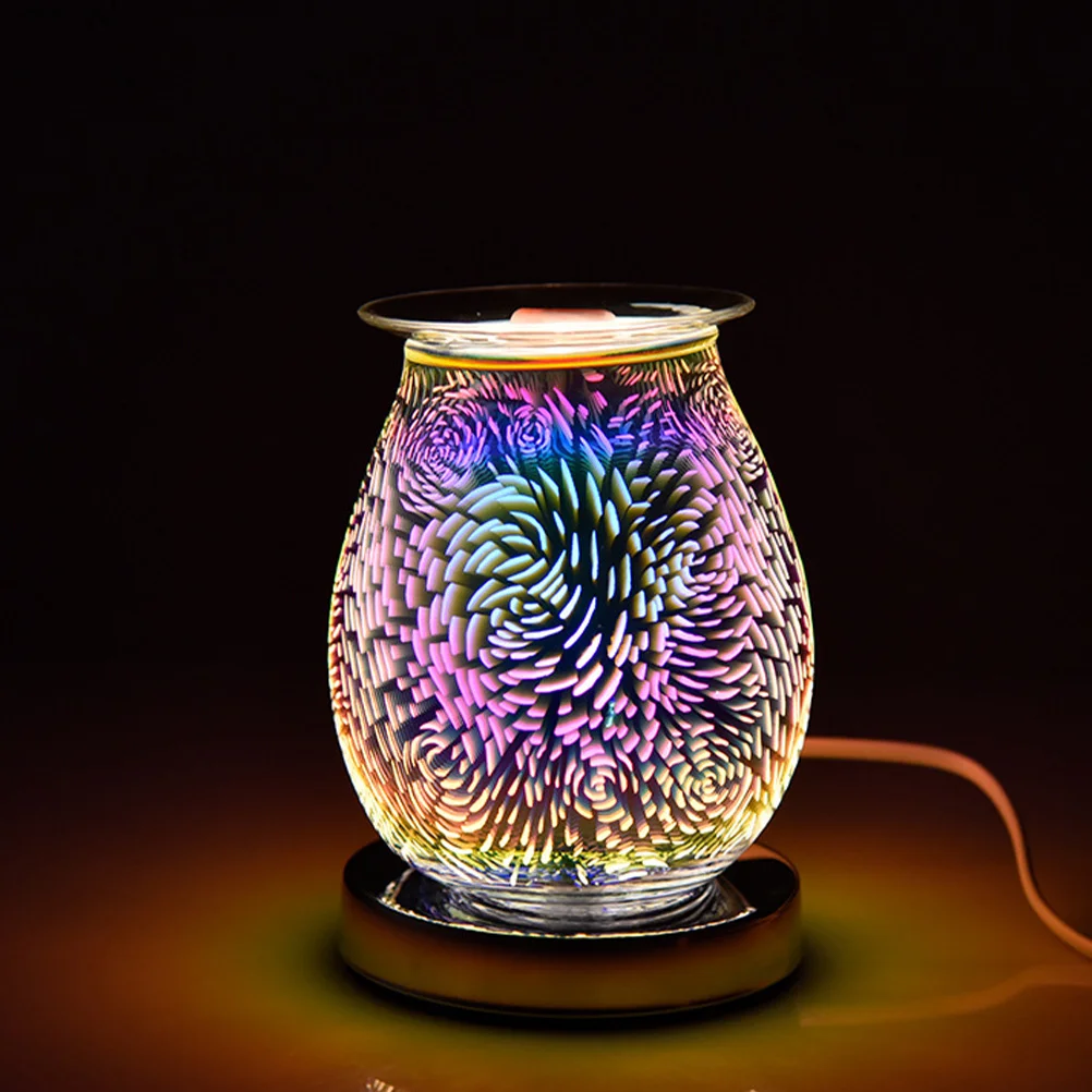 

3D Glass Fragrance Lamp Eu Plug Home Aroma Diffuser Night Light Aromatherapy Burner Essential Oil Diffuser Decorative Light