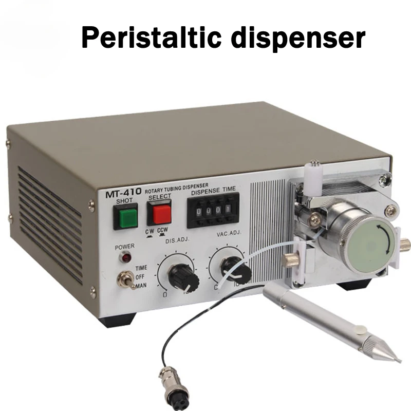 

1PC Peristaltic Glue Dispenser Machine MT-410 Quick-drying Glue Liquid Dispensing Machine Peristaltic Glue Machine 110/220V